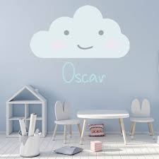 Custom Name Cloud Nursery Wall Sticker