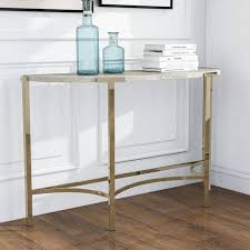 Heure Indoor Metal Champagne And White Sofa Table For Living Room By Furniture Of America
