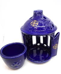 Orthodox Ceramic Vigil Lamp Decorated