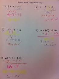 Round Robin One Step Equations