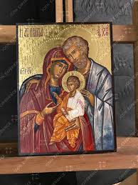 The Holy Family Handpainted Icon Greek