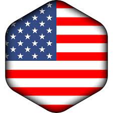 American Flag Icon Polygon Vector