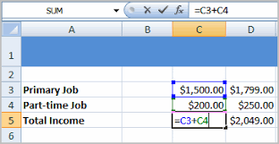 Excel 2007 Creating Simple Formulas
