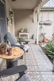 Paint And Stencil A Concrete Porch