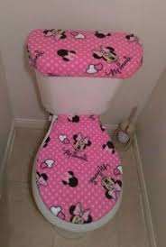 Minnie Mouse Dots Fleece Fabric Toilet