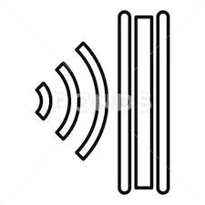 Sound Absorbing Icon Outline Style