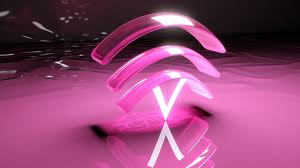 Abstract Reflection Of A Pink 3d Wi Fi