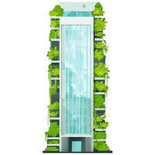 Eco Plants Skyscraper Icon Essential