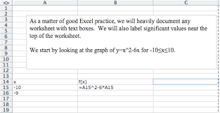 Graphing Functions With Excel