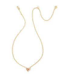 Katy Gold Heart Short Pendant Necklace