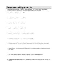 Reactions And Equations 1