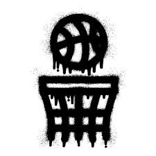 Vector Basketball Icon Graffiti