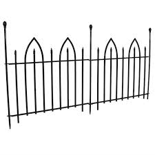 Iron Gothic Arch Garden Border Fence