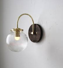 Wall Sconce Lamp Curved Arm Bubble