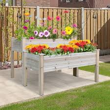 Wooden Raised Planter 2 Tier 115cm