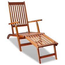 Anya Outdoor Wooden Sun Lounger With