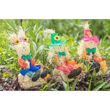 Gardenised Garden Scarecrows Sitting On