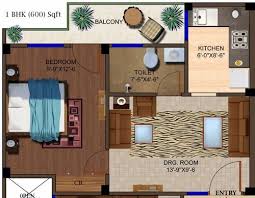 600 Sqft 1 Bedroom Flats At Best