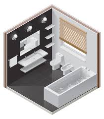 Vector Isometric Bathroom Icon