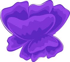 Monochrome Flower Icon In Purple Color