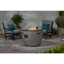 Round Concrete Finish Fire Table