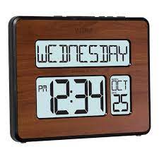 La Crosse Technology 513 1419bl Wa Backlight Atomic Full Calendar Digital Clock With Extra Large Digits