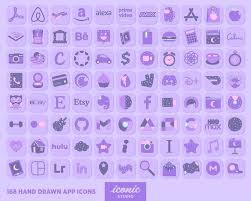 Purple Witchy App Icon Pack Feminist