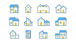 Modern Architecture Line Icons Vector