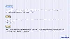 Hcooh Formic Acid In Water H Hcoo
