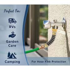 Morvat Brass Coiled Garden Hose Kink Protector 2 Pack