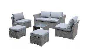 6 Seater Rattan Garden Sofa Set