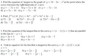 Find The Equation Of The Tangent To The