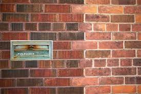 Mail Slot In Brick Wall Stock Photos