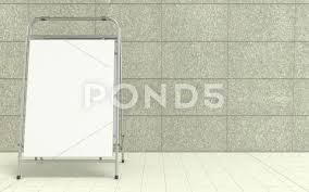 Blank White Advertising Stand With