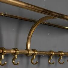 Wall Mounted Brass Coat Hat Rack