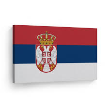 Serbia Flag Canvas Or Metal Wall Art