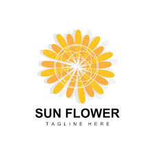 Sunflower Logo Design Ornamental Plant