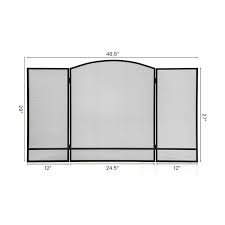 3 Panel Foldable Fireplace Screen With