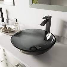 Vigo Glass Round Vessel Bathroom Sink