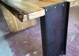 i beam live edge slab desk porter