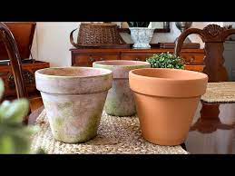Rustic Clay Pots Painting Planters