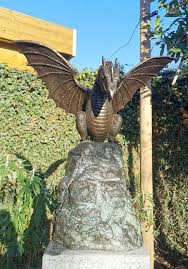 Large Bronze Dragon Garden Statue