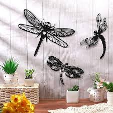 1pc Dragonfly Metal Wall Art Outdoor