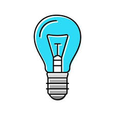 Glass Light Bulb Color Icon Vector
