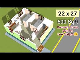 22 X 27 Compact House Plan For 2bhk In