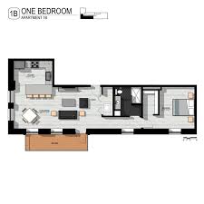 Floor Plan 1b 213 Broadway Interlace