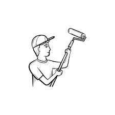 Paint Roller Vector Sketch Ilration