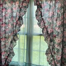 Priscilla Tie Back Shower Curtains With