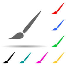 Brush Paint Icon Simple Vector
