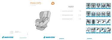 User Manual Maxi Cosi Mobi Xp English